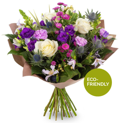 Cool Breeze - This classical stylish collection of flowers, make this hand tied the perfect gift. Flowers professionally arranged and delivered by a local florist. 